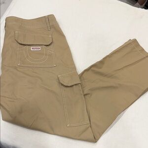 True Religion Men's Tan Cargo Pants